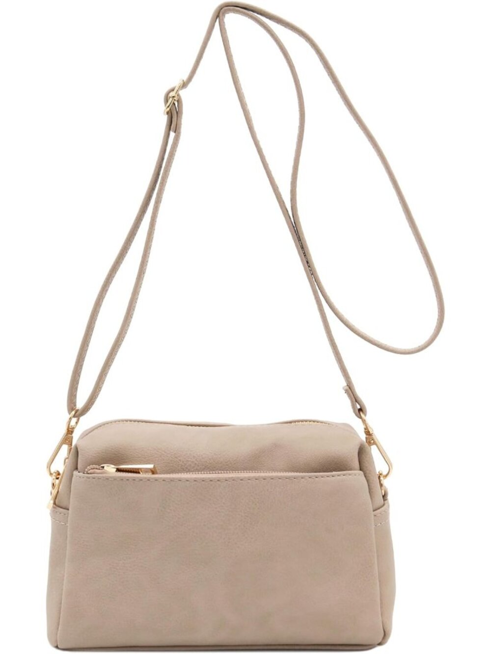 Versatile Triple Zip Small Crossbody Bag - Stylish, Compact & Functional Purse